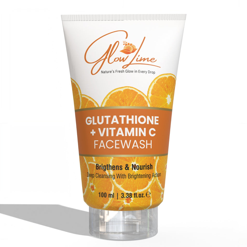 Glow Lime Glutathione + Vitamin C Face Wash | Brightening & Deep Cleansing Face Cleanser (100ml)
